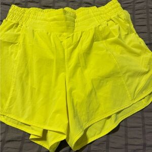 Lululemon Athletica Neon Yellow Athletic Shorts
